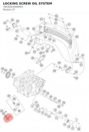 Diagram preview: LOCKING SCREW OIL SYSTEM (78036024000M01)