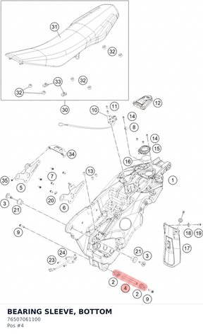 Diagram preview: BEARING SLEEVE, BOTTOM (76507061100)