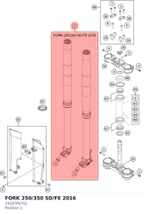Diagram preview: FORK  250/350 SD/FE       2016 (24187P6701)