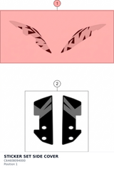 Diagram preview: STICKER SET SIDE COVER (C64608094000)