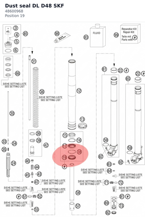 Diagram preview: Dust seal DL D48 SKF (48600968)
