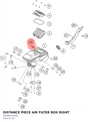 Diagram preview: DISTANCE PIECE AIR FILTER BOX RIGHT (93006021000)