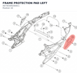 Diagram preview: FRAME PROTECTION PAD LEFT (A67403092000C1)