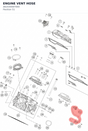 Diagram preview: ENGINE VENT HOSE (A62430087000)