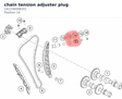 Diagram preview: chain tension adjuster plug (C61236008201)