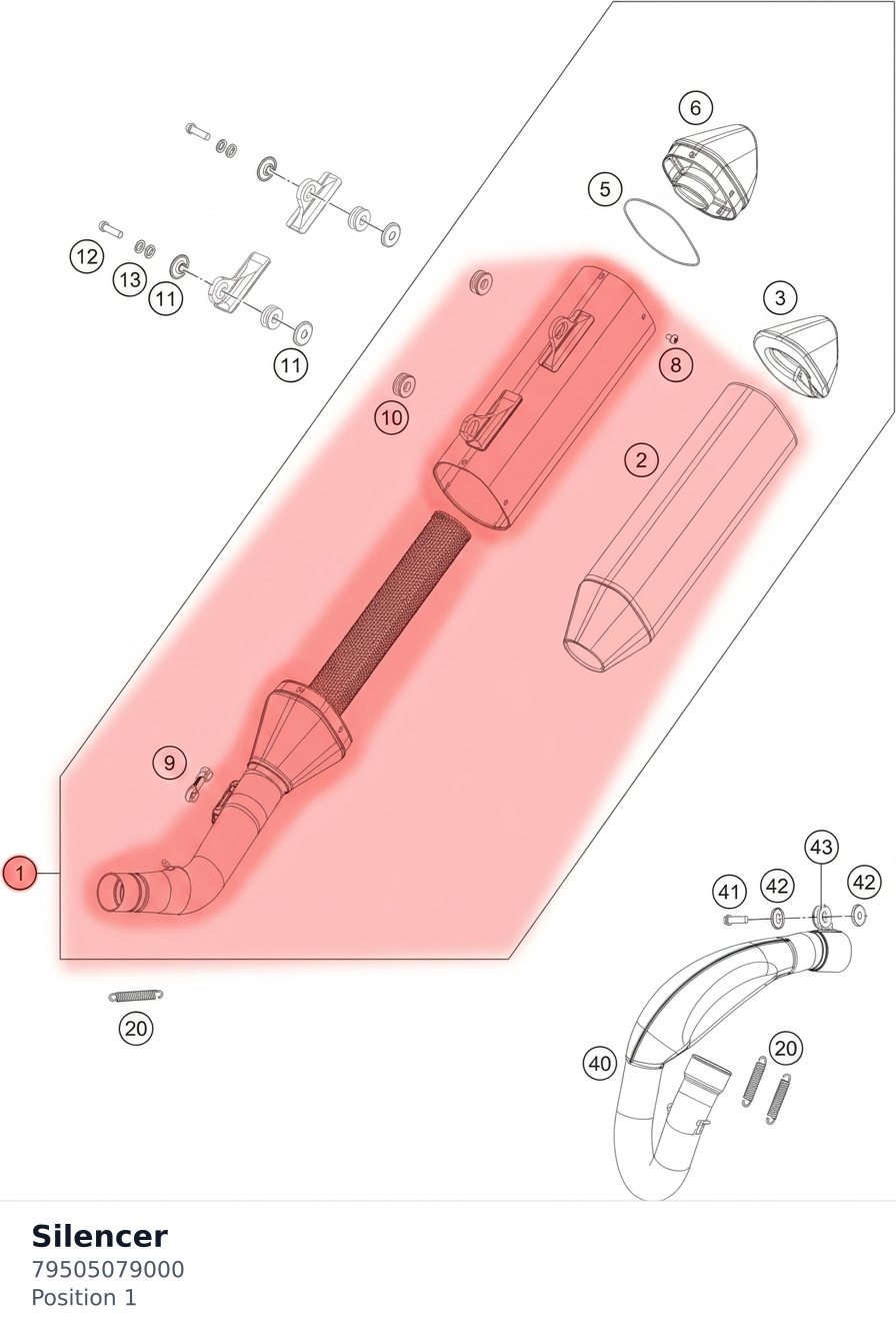 Diagram preview: Silencer (79505079000)
