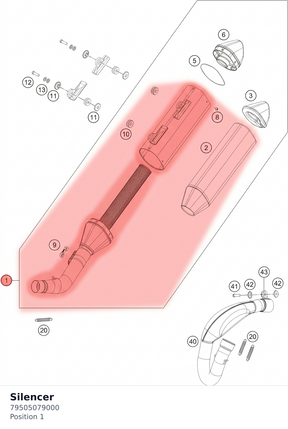 Diagram preview: Silencer (79505079000)