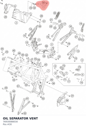 Diagram preview: OIL SEPARATOR VENT (76930088030)