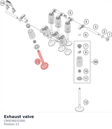 Diagram preview: Exhaust valve (C90036031000)