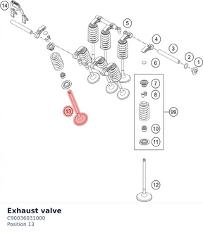 Diagram preview: Exhaust valve (C90036031000)