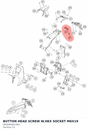 Diagram preview: BUTTON HEAD SCREW W.HEX SOCKET M6X19 (J900000601902)