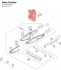 Diagram preview: Rear Fender (64104050000)