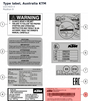 Diagram preview: Type label, Australia KTM (LI21-615-3)