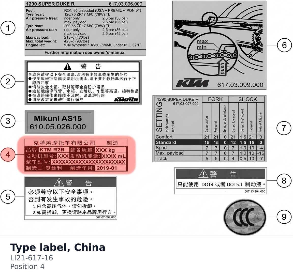 Diagram preview: Type label, China (LI21-617-16)