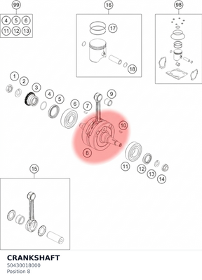 Diagram preview: CRANKSHAFT (50430018000)