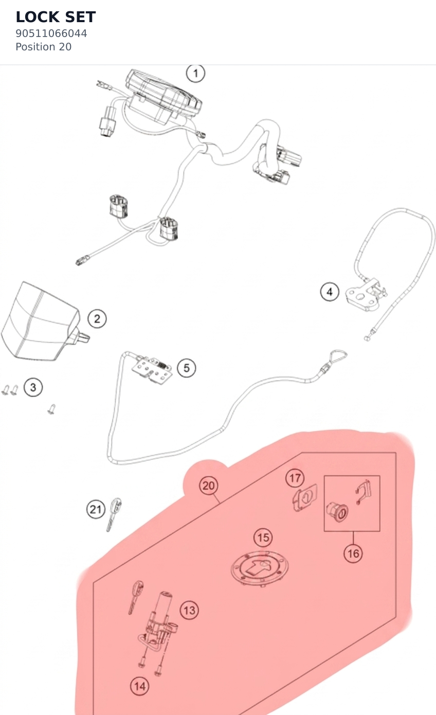 Diagram preview: LOCK SET (90511066044)