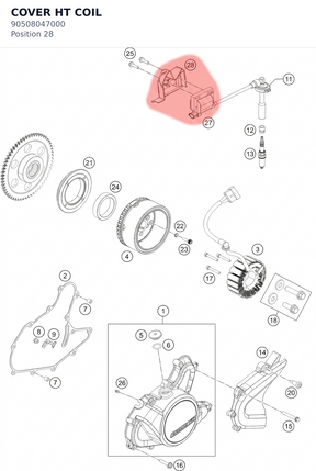 Diagram preview: COVER HT COIL (90508047000)