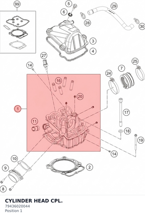 Diagram preview: CYLINDER HEAD CPL. (79436020044)