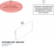 Diagram preview: STICKER SET 300 EXC (A49008078003)