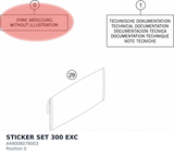 Diagram preview: STICKER SET 300 EXC (A49008078003)