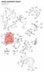 Diagram preview: MASK SUPPORT RIGHT (95714011000)