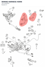 Diagram preview: WIRING HARNESS HORN (76711083000)