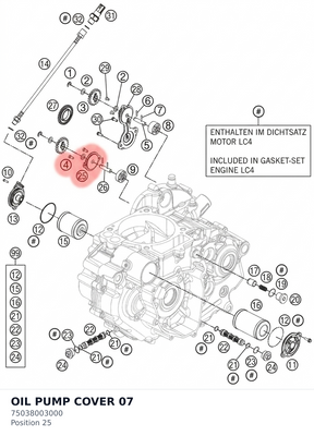 Diagram preview: OIL PUMP COVER              07 (75038003000)