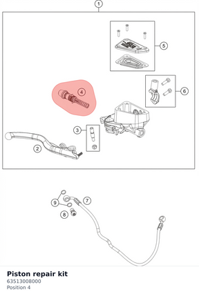 Diagram preview: Piston repair kit (63513008000)