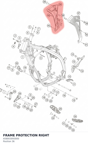 Diagram preview: FRAME PROTECTION RIGHT (A58003093000)