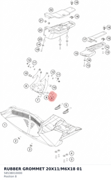 Diagram preview: RUBBER GROMMET 20X11/M6X18 01 (58538010000)