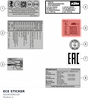 Diagram preview: ECE STICKER (A61003095100)