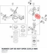 Diagram preview: RUBBER CAP DO NOT OPEN 22X5,5 NBR (46811208)