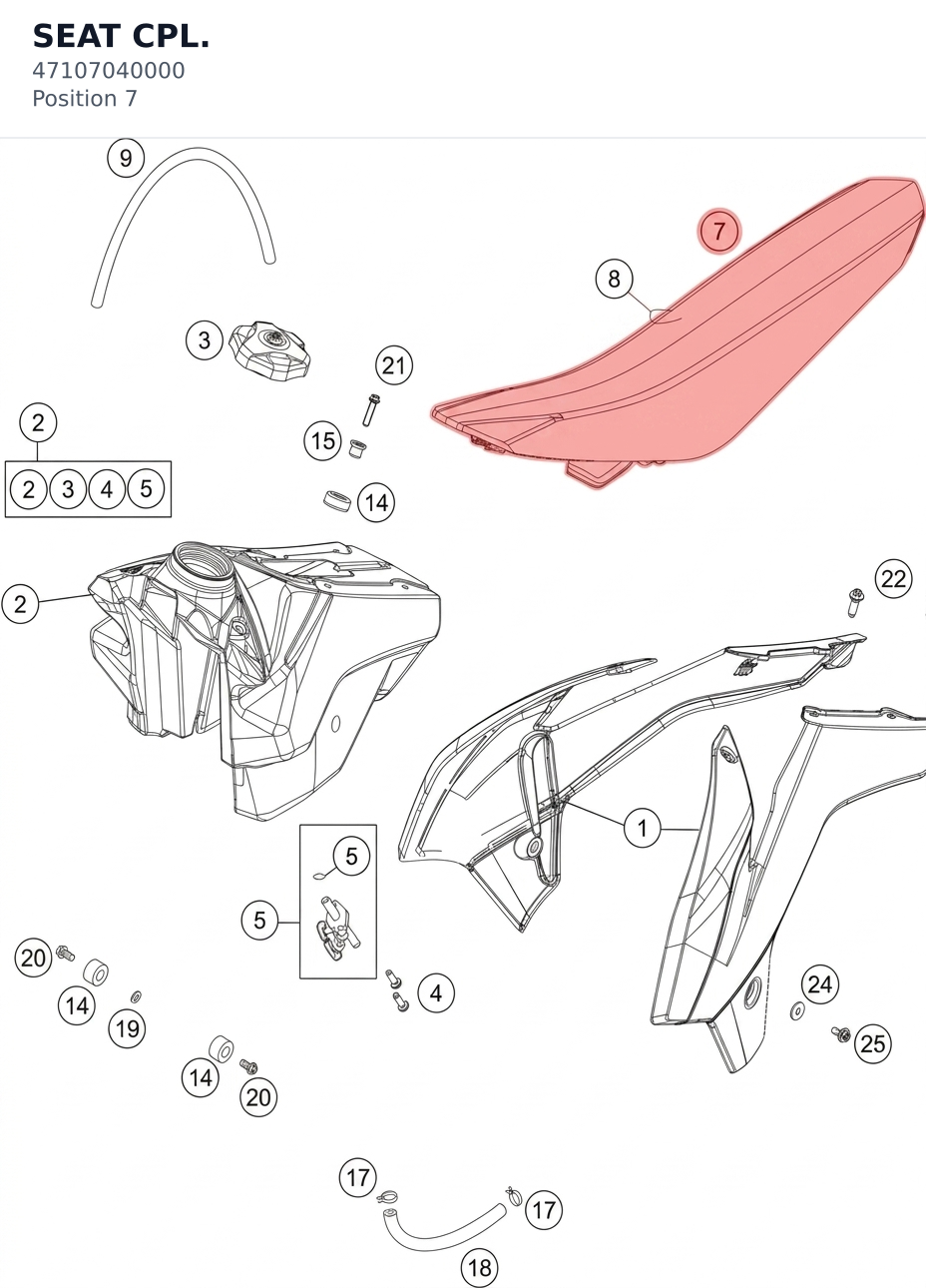 Diagram preview: SEAT CPL. (47107040000)
