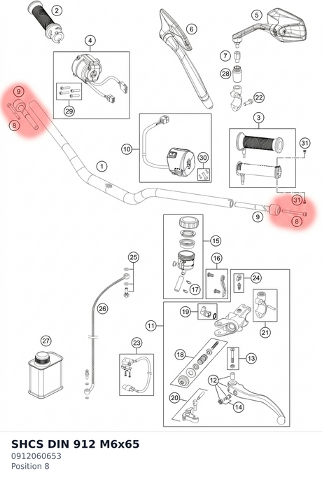 Diagram preview: SHCS DIN 912 M6x65 (0912060653)