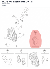 Diagram preview: BRAKE PAD FRONT BRM 10A HH (76113030000)