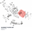 Diagram preview: ELEMENT FILTER AIR (96306015000)