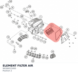 Diagram preview: ELEMENT FILTER AIR (96306015000)