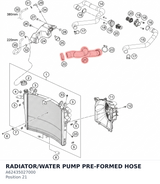 Diagram preview: RADIATOR/WATER PUMP PRE-FORMED HOSE (A62435027000)
