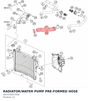 Diagram preview: RADIATOR/WATER PUMP PRE-FORMED HOSE (A62435027000)