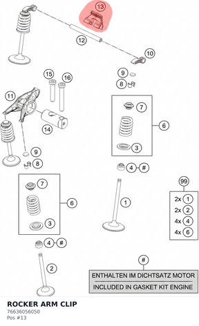 Diagram preview: ROCKER ARM CLIP (76636056050)
