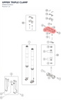 Diagram preview: UPPER TRIPLE CLAMP (A49001034022)