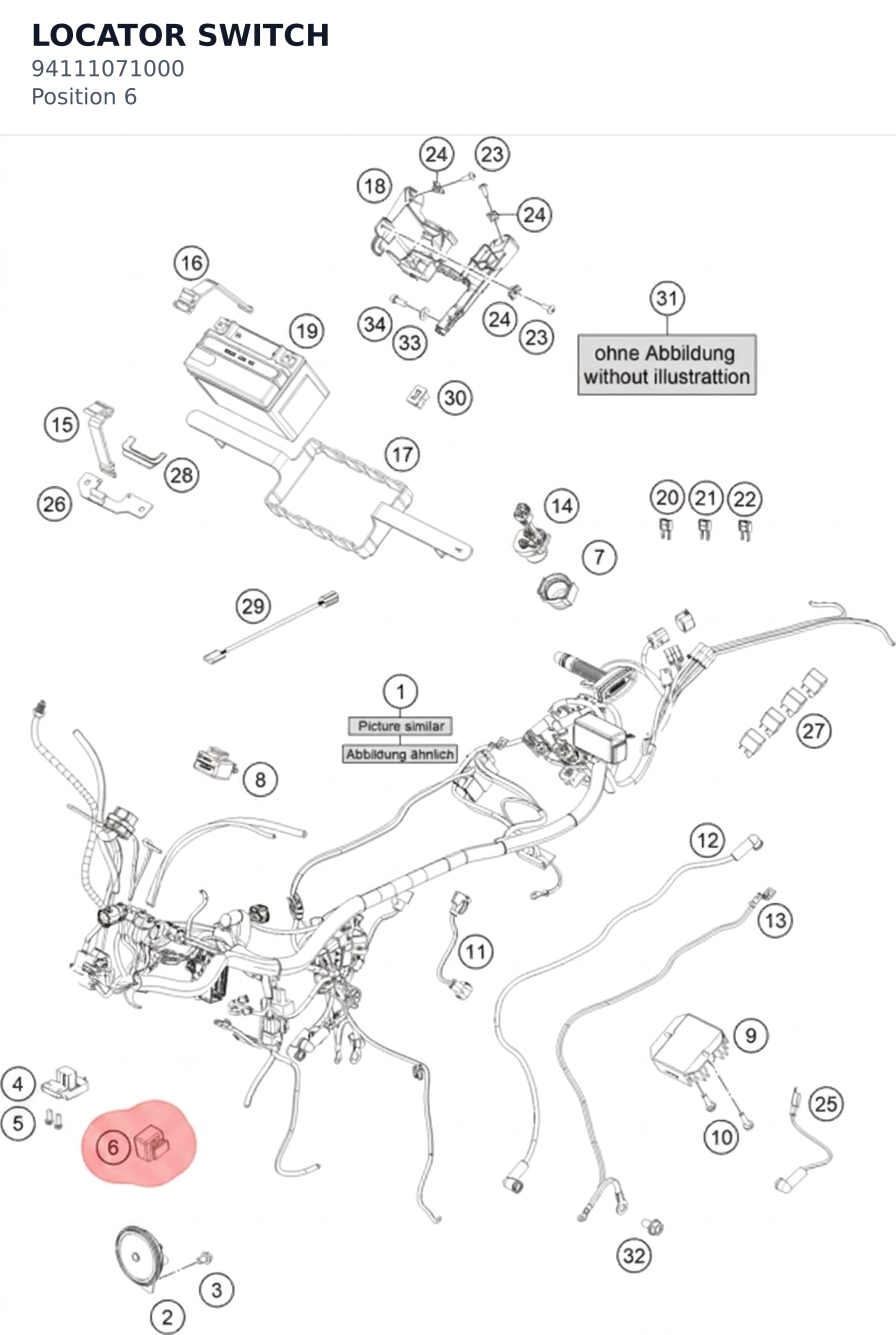 Diagram preview: LOCATOR SWITCH (94111071000)