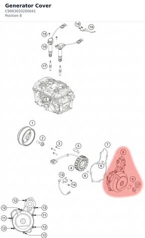 Diagram preview: Generator Cover (C9003020200041)
