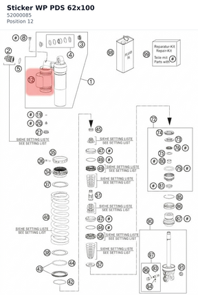 Diagram preview: Sticker WP PDS 62x100 (52000085)