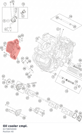 Diagram preview: Oil cooler cmpl. (61738050000)