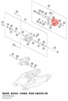 Diagram preview: BEAR. BUSH. CONN. ROD ABOVE 08 (69004088000)