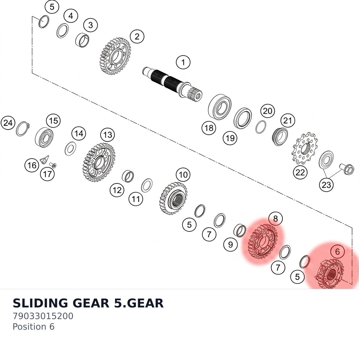 Diagram preview: SLIDING GEAR 5.GEAR (79033015200)