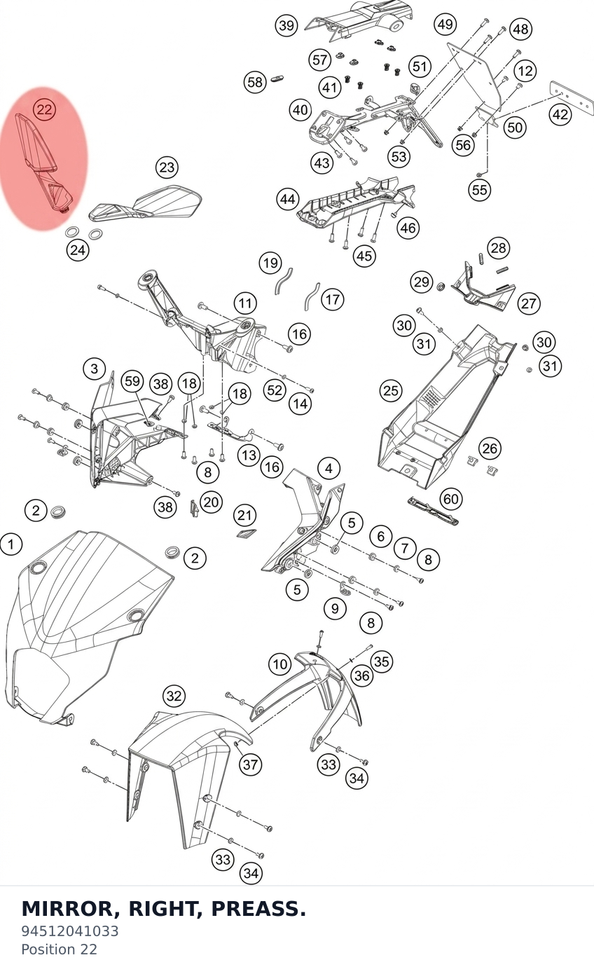 Diagram preview: MIRROR, RIGHT, PREASS. (94512041033)