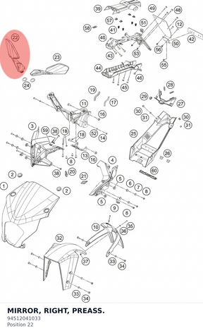 Diagram preview: MIRROR, RIGHT, PREASS. (94512041033)