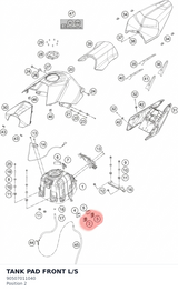 Diagram preview: TANK PAD FRONT L/S (90507011040)